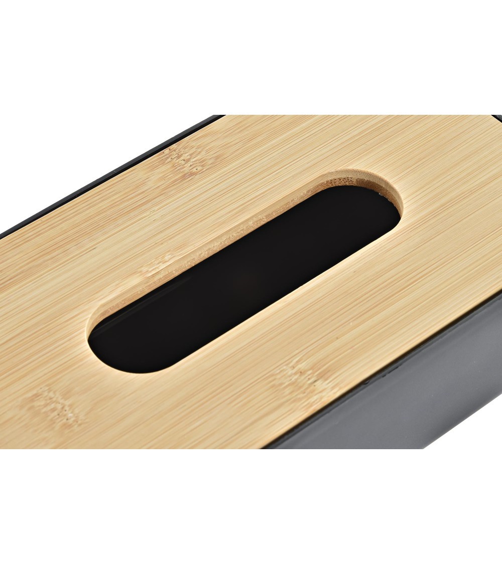 Caja de Pañuelo con Tapa de Bambú