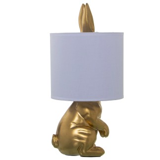 Lámpara de Mesa Conejo Dorado