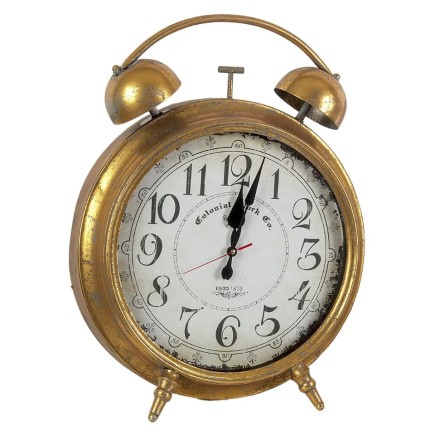 Reloj Suelo Metal Dorado Devastado 63 cm