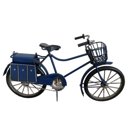 Bicicleta Decorativa de Metal Azul