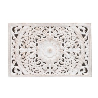 Caja Rectangular Calada Blanca 31 cm