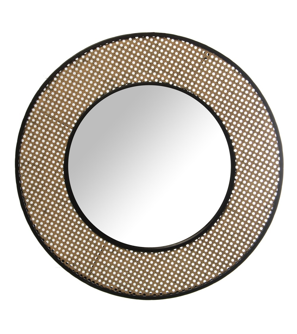 Espejo redondo de mimbre Ø 55,5 cm - ILUHOME