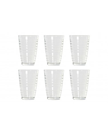 Set de 6 Vasos de Cristal Transparente