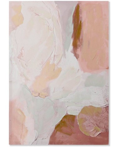 Lienzo Abstracto Rosa y Blanco 100 cm