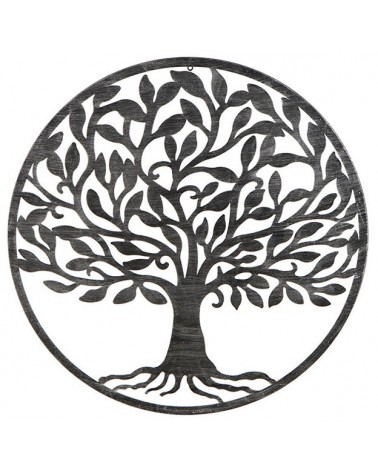 Árbol de la Vida Negro con Patina Plata 40 cm