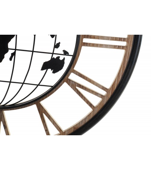 Reloj Mapamundi Negro 70 cm