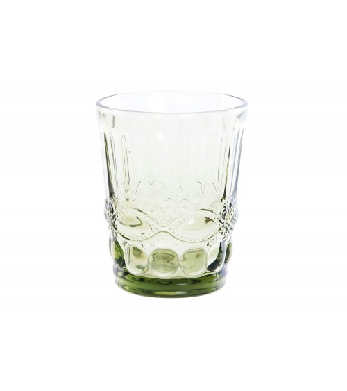 Set de 6 Vasos de Cristal Verde