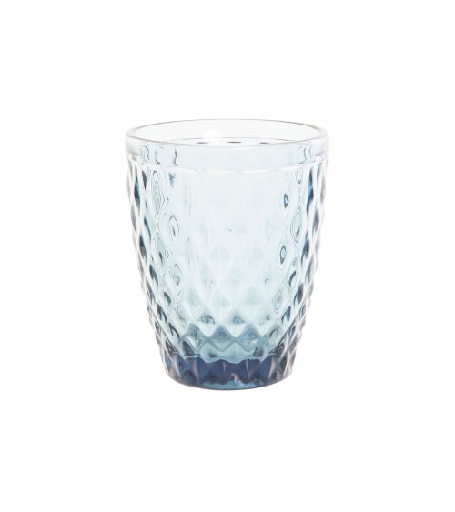 Set de 6 Vasos de Cristal Azul